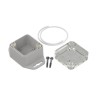 RS PRO Polycarbonate Enclosure, Light Grey, Transparent Lid, IP65, 40.1x44.8x46.1 mm, ZP45 Series 238-4062