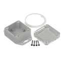 RS PRO ZP60 Series IP65 Polycarbonate Enclosure Light Grey Transparent Lid 61.1x61.3x40.1mm 238-4069
