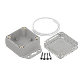 RS PRO ZP60 Series IP65 Polycarbonate Enclosure Light Grey Transparent Lid 61.1x61.3x40.1mm 238-4069