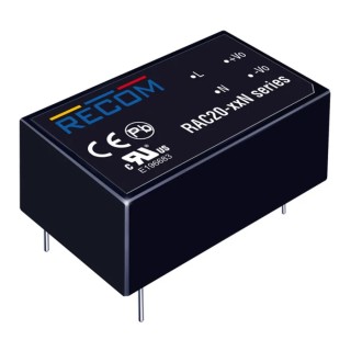 Recom RAC20-12SN Switching Power Supply, PCB Mount, 12V Output, 20W, 82% Efficiency