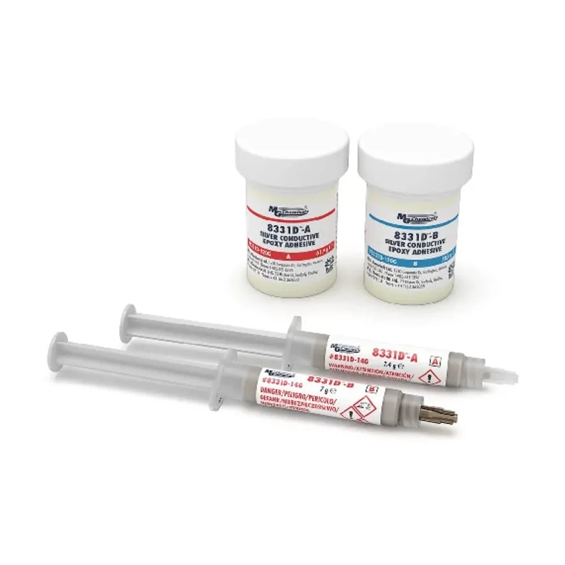 MG Chemicals Silver Conductive Syringe Super Glue, Epoxy Adhesive, 120 g, For Seam Fill, Cold-Soldering 8331D-120G