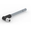 TE Connectivity Sensor Actuator Cable, Male 5-Way M12 Right Angle to Unterminated, 5 m, 63V, IP67 T41612B9L25-005