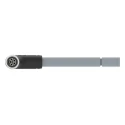 TE Connectivity M12 L-Code Female 5-Way Cable Assembly, 1.5 m, Polyurethane Jacket, IP67, 63V, T41614B9L25-003