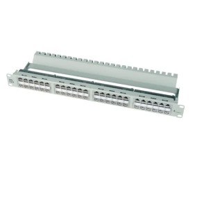 Telegartner Data Series 48-Port Shielded RJ Patch Panel RJ45, RJ11, RJ12 1U Grey 