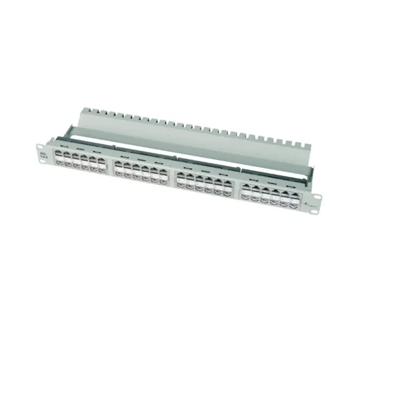 Telegartner Data Series 48-Port Shielded RJ Patch Panel RJ45, RJ11, RJ12 1U Grey 