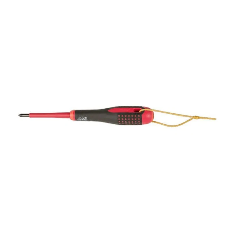 Bahco VDE Approved Slotted Screwdriver Insulated, 125mm Blade, 247mm Overall Length, Alloy Steel, TAHBE-8050S