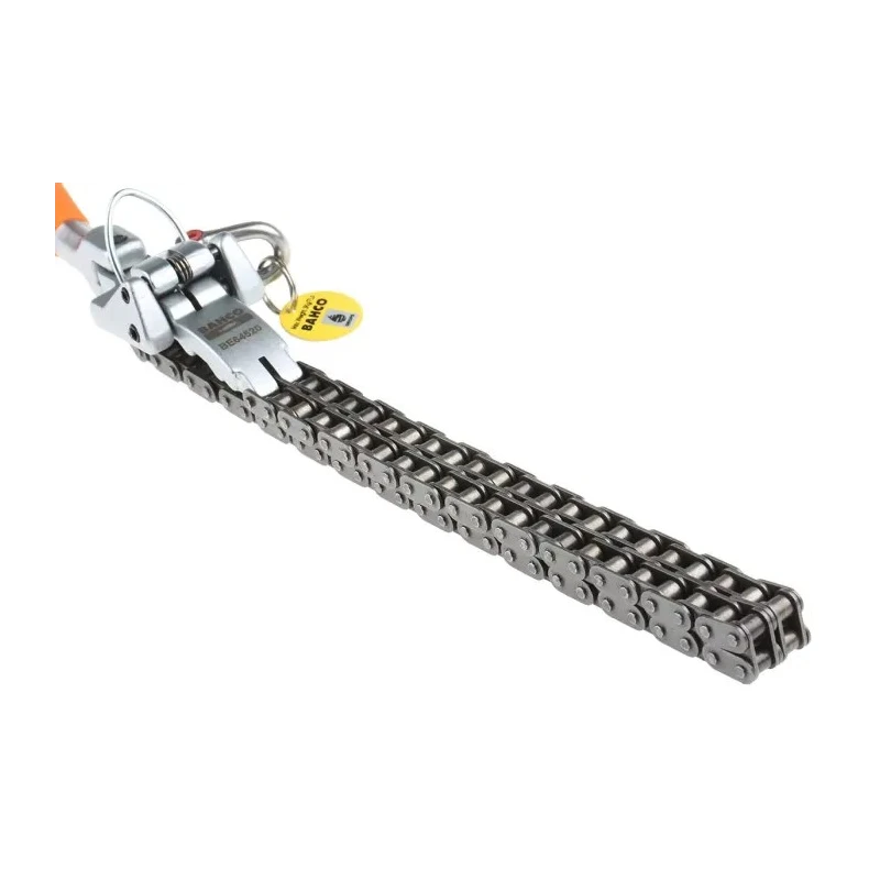 Bahco Chain Wrench 160 mm Jaw Capacity, 520 mm Length, Plastic Handle, Alloy Steel, Chrome Finish TAHBE64520