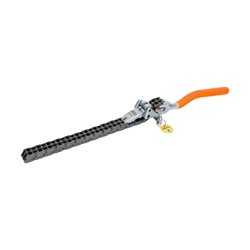 Bahco Chain Wrench 160 mm Jaw Capacity, 520 mm Length, Plastic Handle, Alloy Steel, Chrome Finish TAHBE64520