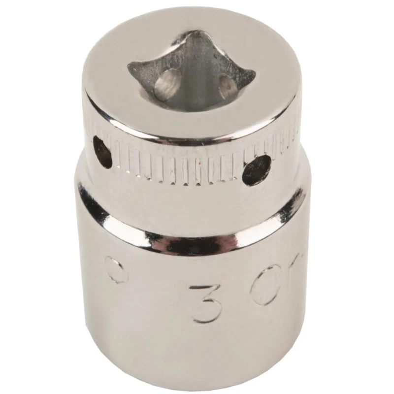Bahco 1/4 in Drive 5.5 mm 6 Point Square Socket, Alloy Steel, Chrome Finish, 24.7 mm Length TAH08-5.5
