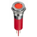 RS PRO Red Panel Mount Indicator, 12V DC, 20mA, Solder Lug, Flush Bezel, IP67 124-6395