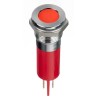 RS PRO Red Panel Mount Indicator, 12V DC, 20mA, Solder Lug, Flush Bezel, IP67 124-6395