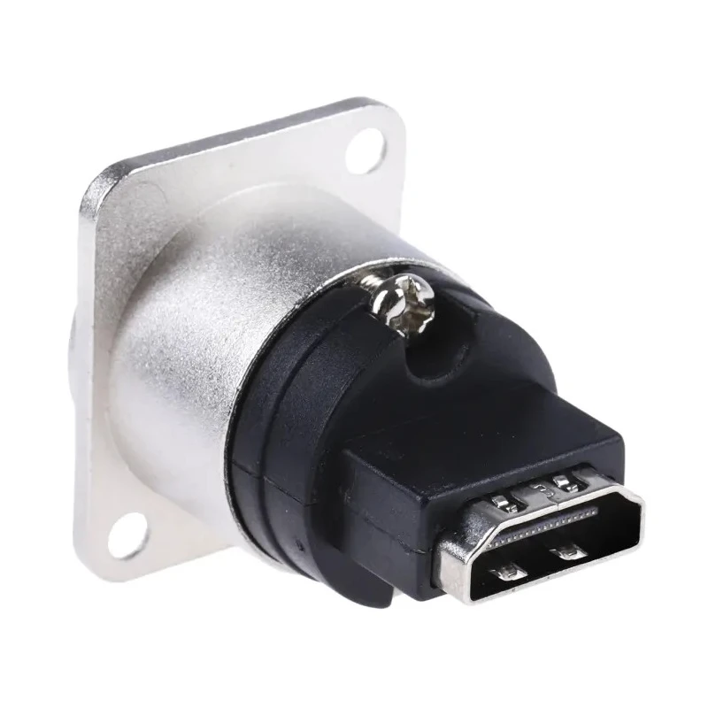 RS PRO 2 Way Straight Female Feedthrough HDMI Connector 38.5 mm, Panel Mount, 40V, Nickel Zinc, 124-6388