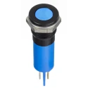 RS PRO Blue Panel Mount Indicator, 12V DC, 20mA, Solder Lug, Flush Bezel, IP67 124-6416