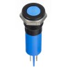 RS PRO Blue Panel Mount Indicator, 12V DC, 20mA, Solder Lug, Flush Bezel, IP67 124-6416