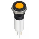 RS PRO Orange Panel Mount Indicator 24V DC 20mA IP67 Solder Lug Flush 124-6423