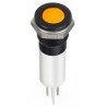 RS PRO Orange Panel Mount Indicator 24V DC 20mA IP67 Solder Lug Flush 124-6423