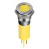RS PRO Yellow Panel Mount Indicator, 220V AC, Solder Lug, Flush Bezel, IP67, 12mm Mount, 32.7mm Length 124-6409