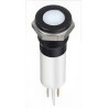 RS PRO White Panel Mount Indicator, 220V AC, 3mA, Solder Lug, IP67, Flush Bezel 124-6430