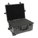 RS PRO Waterproof Wheeled Transit Case, 626x492x305 mm, Plastic Polypropylene, IP67 Watertight, 124-6582