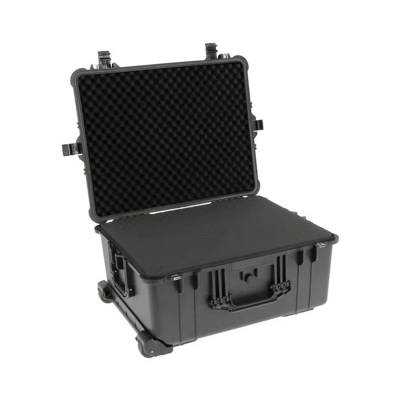 RS PRO Waterproof Wheeled Transit Case, 626x492x305 mm, Plastic Polypropylene, IP67 Watertight, 124-6582
