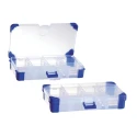 RS PRO Adjustable Compartment Box 12 Compartments Red Polypropylene Transparent Lid 30x200x110mm 124-6590