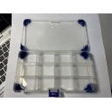 RS PRO Adjustable Compartment Box 12 Compartments Red Polypropylene Transparent Lid 30x200x110mm 124-6590