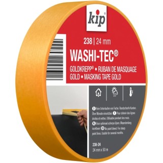 KIP Gold Washi Tec Premium Masking Tape 24mm x 50m Acrylic Adhesive Paper, 222602