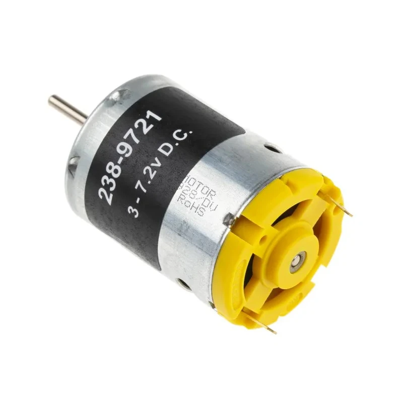 RS PRO Geared DC Motor, 24.6 W, 3V DC, 7.2V DC, 2.3 mm Shaft, Steel Body, 22356 RPM, 107.3 g.cm Torque 238-9721