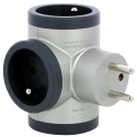 Legrand Multi-Outlet Plug 16A France/Germany/Belgium, Plug-in Plastic, Type E, 049438
