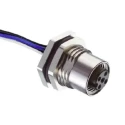 RS PRO Circular Connector, Socket, 5 Contacts, M12, Female, CPF12 Series, IP67, 4A, 60V, Gold Plated 124-7078