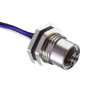RS PRO Circular Connector, Socket, 5 Contacts, M12, Female, CPF12 Series, IP67, 4A, 60V, Gold Plated 124-7078