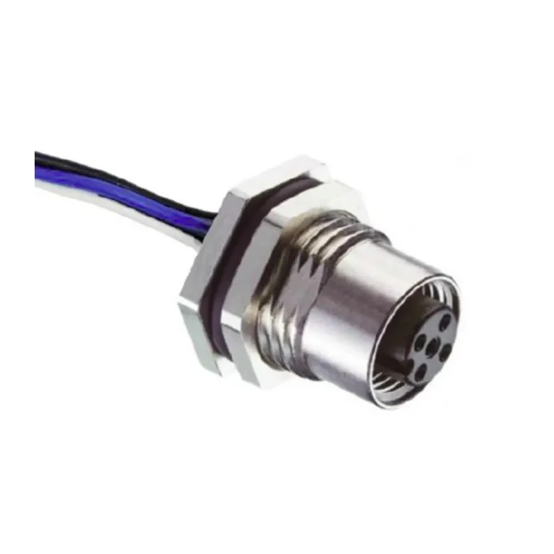 RS PRO Circular Connector, Socket, 5 Contacts, M12, Female, CPF12 Series, IP67, 4A, 60V, Gold Plated 124-7078