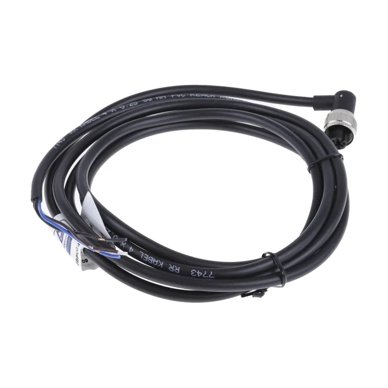 RS PRO Female 4 Way M12 Sensor Actuator Cable, Right Angle, Unterminated, 2 m, IP67, 250V 124-7071