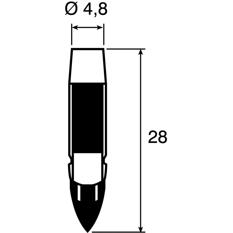 Marl Green Indicator Lamp, 12V DC, Single Chip, 4.9 mm Diameter, 28.8 mm Length, 209-532-21-38