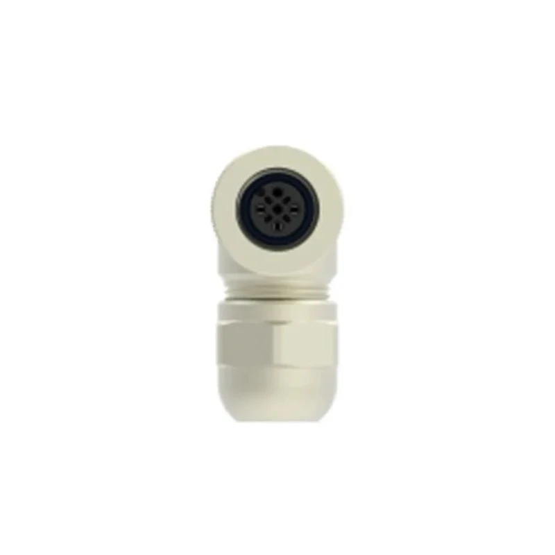 TE Connectivity Circular Connector 3 Contacts Female Socket IP67 M12 Cable Right Angle T4112012031-000