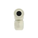 TE Connectivity Circular Connector, 5 Contacts, Cable Mount, M12 Plug, Male, IP67, 125V, 4A, Brass, Right T4113412051-000