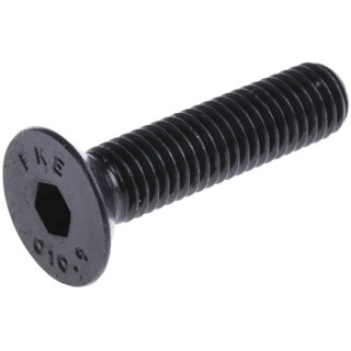 RS PRO Black Steel Hex Socket Countersunk Screw M12 x 60 mm, DIN 7991, Grade 10.9 124-7213