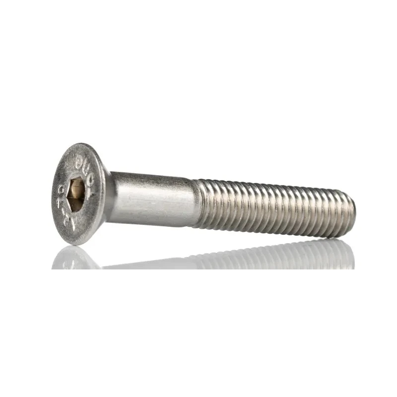 RS PRO Plain Stainless Steel Hex Socket Countersunk Screw, M8 x 50 mm, Hex Drive, ISO 10642, A2 Grade 124-7234