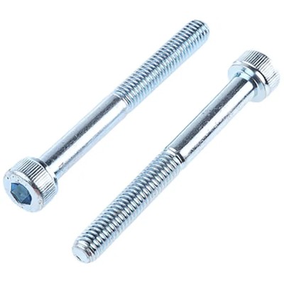 RS PRO Bright Zinc Steel Hex Socket Cap Screw, Hex, M12 x 40 mm 124-7294