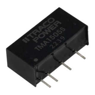 TRACOPOWER DC/DC Converter 5V DC 200mA 16.5V Max Input 13.6V Min Input 1W Through Hole TMA 1505S