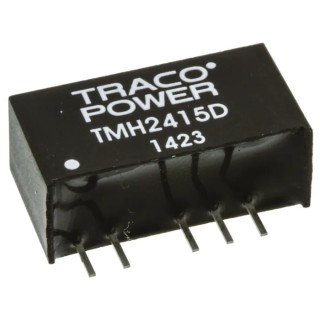 TRACOPOWER TMH DC/DC Converter, Dual ±15V Output, 66mA, 24V DC Input, PCB Mount, 1W, SIP, TMH 2415D