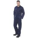 RS PRO Navy Reusable Overall, Polycotton, 2XL, 50–52 Inch Chest, 6 Pockets 124-8237