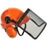 Portwest Black ABS Face Shield with Chin Guard, Heat Resistant, Latex Free, Flip-Up, Orange Frame, 124-8247