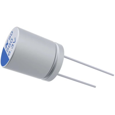KEMET 1 mF Through Hole Polymer Capacitor 2.5V DC A750KK108M0EAAE012
