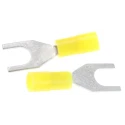 RS PRO DSNY Insulated Crimp Spade Connector, 26 AWG–22 AWG, M3.5 Stud Size Nylon, Yellow 239-4183