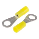 RS PRO DRNY Insulated Ring Terminal, Nylon, M3.5 Stud, 26–22 AWG Wire, Yellow 239-4127