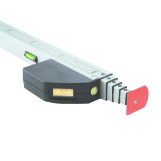 geo-FENNEL 5 m Aluminium Telescopic Rule, Metric, Folding, Silver Finish, Model 451
