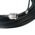Siretta N Type to SMA Series RF LLC200A Coaxial Cable, 10m, Terminated, 50Ω, LSZH Black Jacket, 