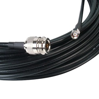 Siretta N Type to SMA Series RF LLC200A Coaxial Cable, 10m, Terminated, 50Ω, LSZH Black Jacket, 