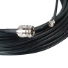 Siretta N Type to SMA Series RF LLC200A Coaxial Cable, 10m, Terminated, 50Ω, LSZH Black Jacket,